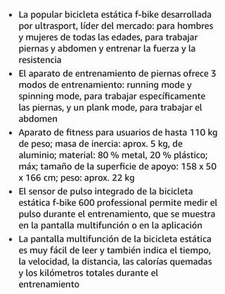 Bicicleta Estática Ultrasport F-Bike PRO