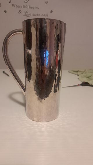 Brocca placcata in  argento fatta a mano