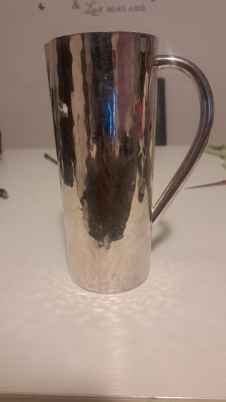 Brocca placcata in  argento fatta a mano