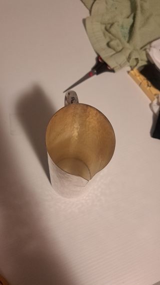 Brocca placcata in  argento fatta a mano