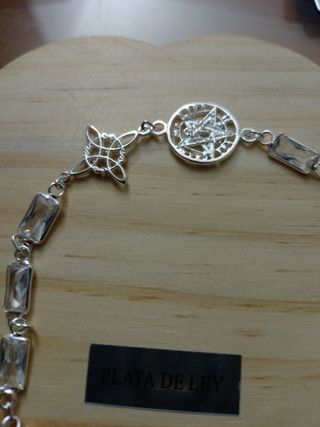 Pulsera Plata Protección nudo y tetagramaton