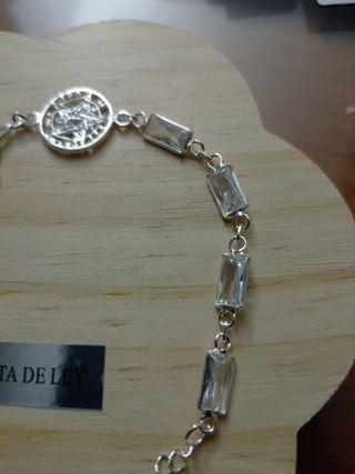 Pulsera Plata Protección nudo y tetagramaton