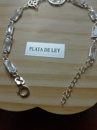 Pulsera Plata Protección nudo y tetagramaton