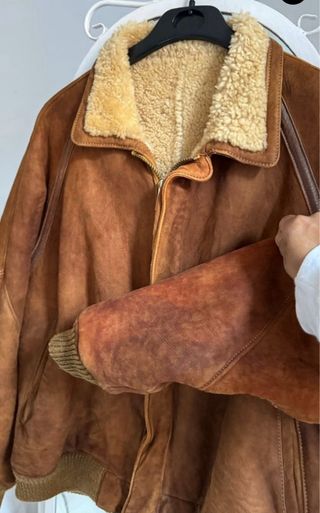 Chaqueta Burberry Piel y Borreguito Hombre Talla M