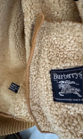 Chaqueta Burberry Piel y Borreguito Hombre Talla M