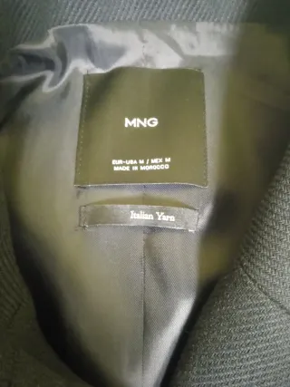 Abrigo Mango azul marino Mujer Sin Estrenar