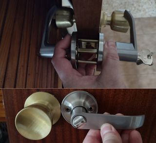 Manilla de puerta izq-dr, con llave y bloqueo