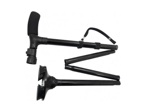 Bastone pieghevole con torcia LED