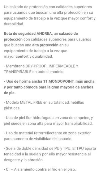 Zapatos de seguridad Adeepi Talla 42