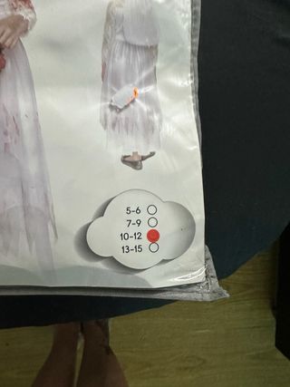 Disfraz Novia Muerta Niña Talla 10-12
