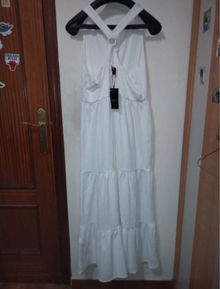 Vestido Cortefiel Blanco Talla M Nuevo