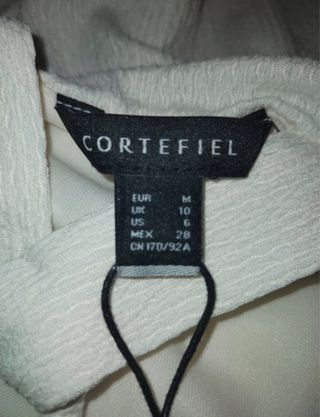 Vestido Cortefiel Blanco Talla M Nuevo