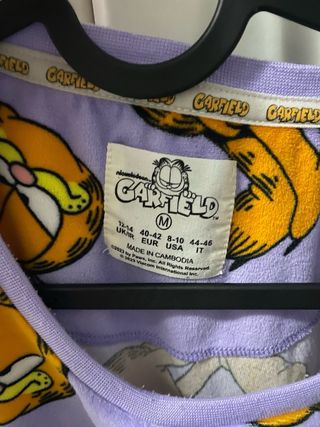 Conjunto Pijama Garfield Morado y Naranja