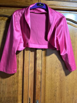 Torera rosa satinada