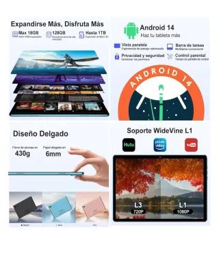 Tablet 10 pulgadas 18GB RAM + 128GB