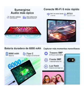 Tablet 10 pulgadas 18GB RAM + 128GB