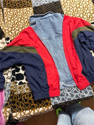 Chaqueta vaquera vintage patchwork
