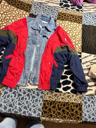 Chaqueta vaquera vintage patchwork