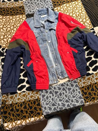 Chaqueta vaquera vintage patchwork