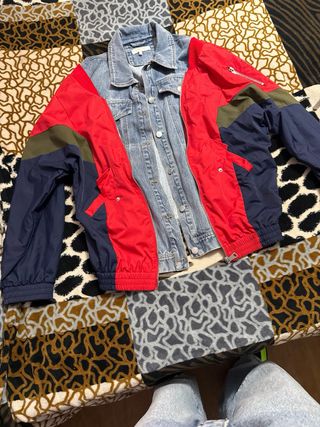 Chaqueta vaquera vintage patchwork