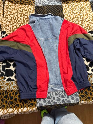 Chaqueta vaquera vintage patchwork