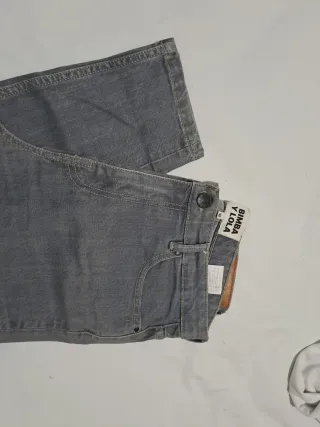 Pantalón vaqueto Bimba y Lola Talla 40 Gris