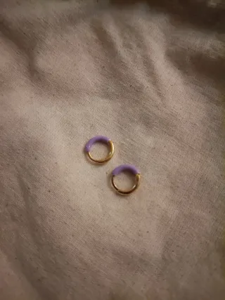 Aritos oro 18 kt plata