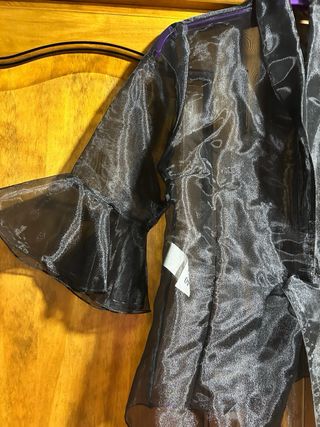 Torera negra organza volantes