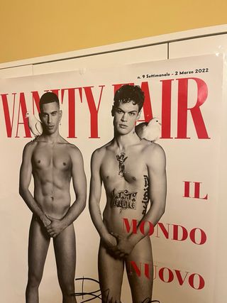 Poster di Mahmood Blanco di Vanity Fair autografato