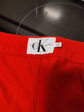 Falda Calvin Klein Jeans Roja Mujer