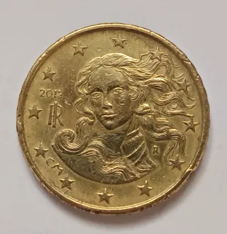 Moneda 10 céntimos Italia 2012