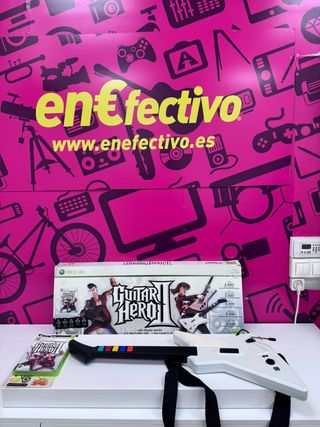 Mando Xbox 360 Guitar Hero 2 Guitarra Blanca
