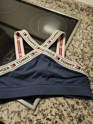 Top deportivo Tommy Hilfiger azul mujer