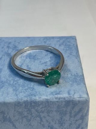 Anillo Oro 18K Esmeralda Colombiana