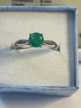 Anillo Oro 18K Esmeralda Colombiana