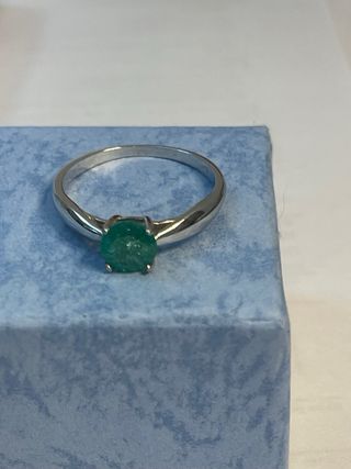 Anillo Oro 18K Esmeralda Colombiana