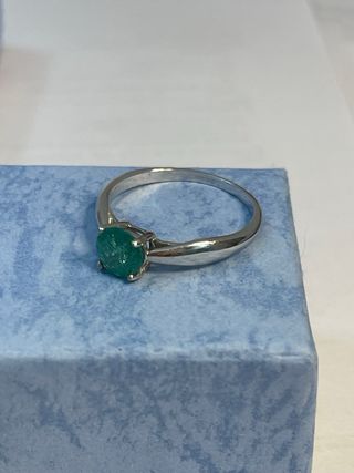 Anillo Oro 18K Esmeralda Colombiana