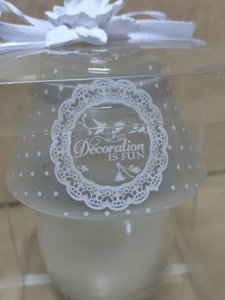 Castiçal com vela branco