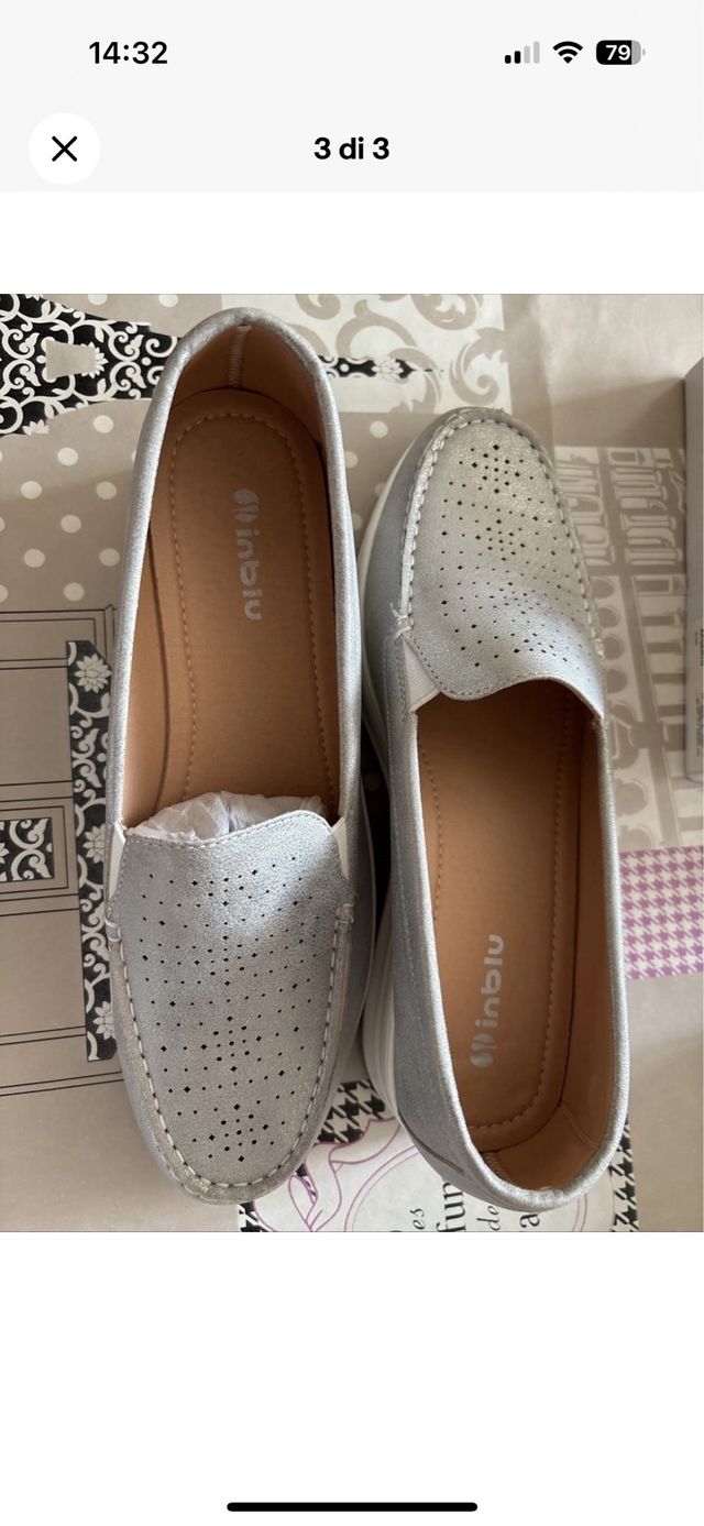 Mocassini Inblu Argento Donna