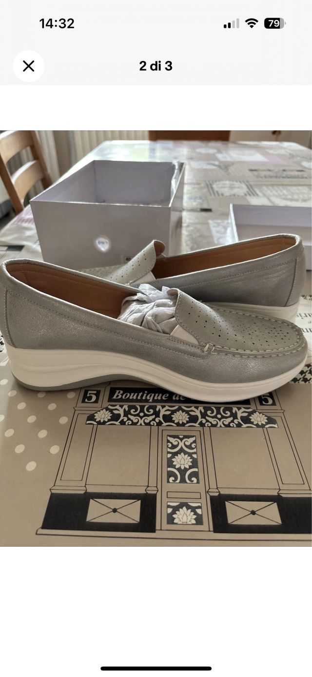 Mocassini Inblu Argento Donna