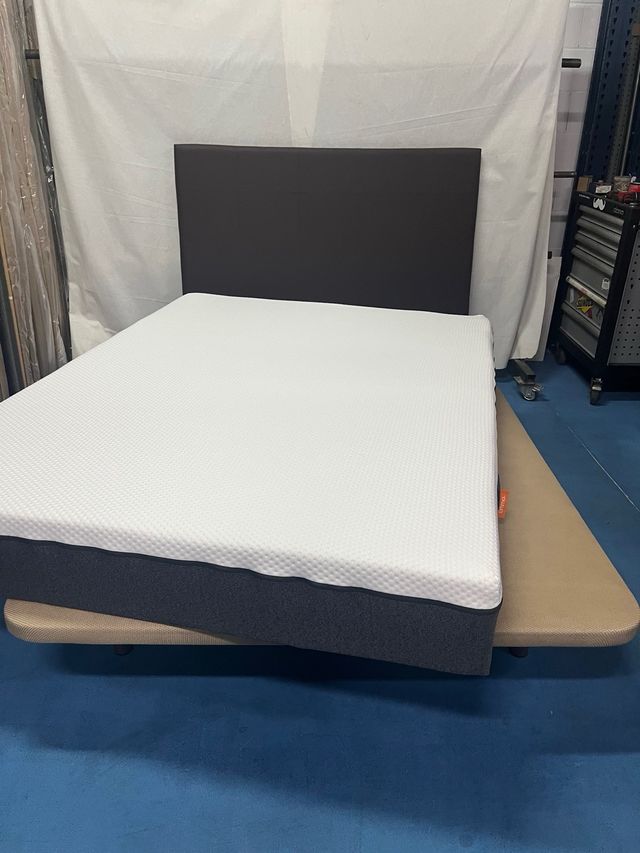 Base imbottita + materasso in visco 150x190