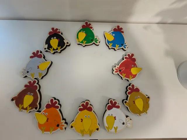 Figuras cuento las 10 Gallinas.