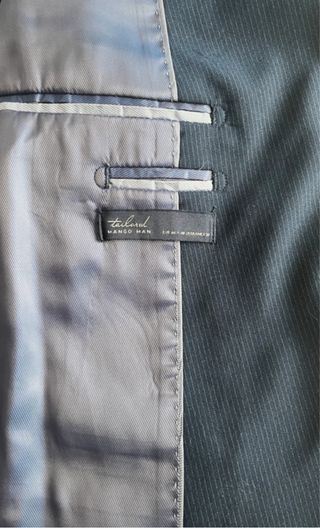 Traje Mango Hombre Azul Marino