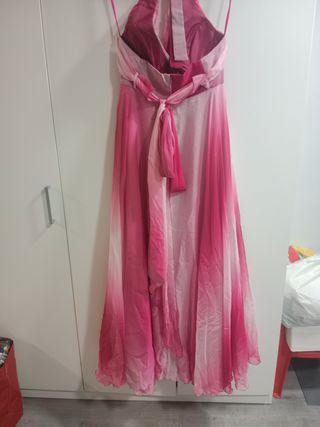 Vestido de fiesta rosa degradado