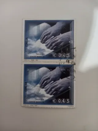 Francobollo Sistema Louis Braille 2004