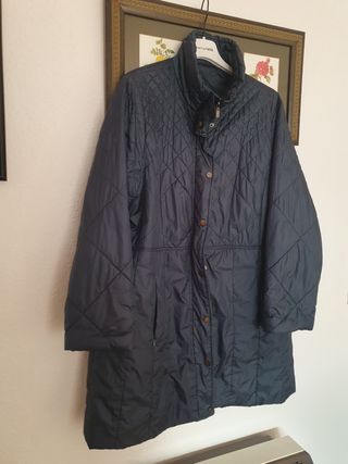 Parka larga verde mujer talla 52