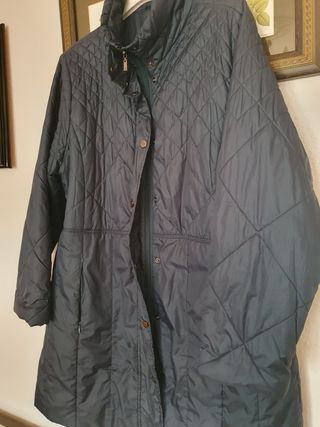Parka larga verde mujer talla 52