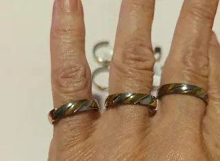 Anillos Bicolor Acero Inoxidable