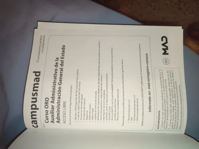 Auxiliar Administrativo de la Administración Ge...