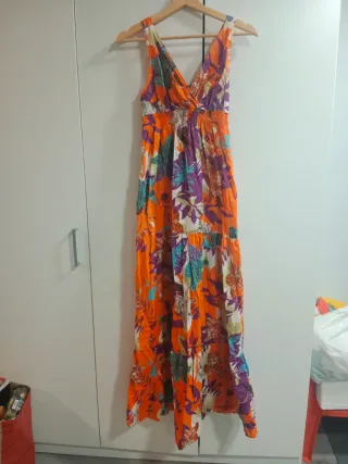 Vestido largo estampado floral